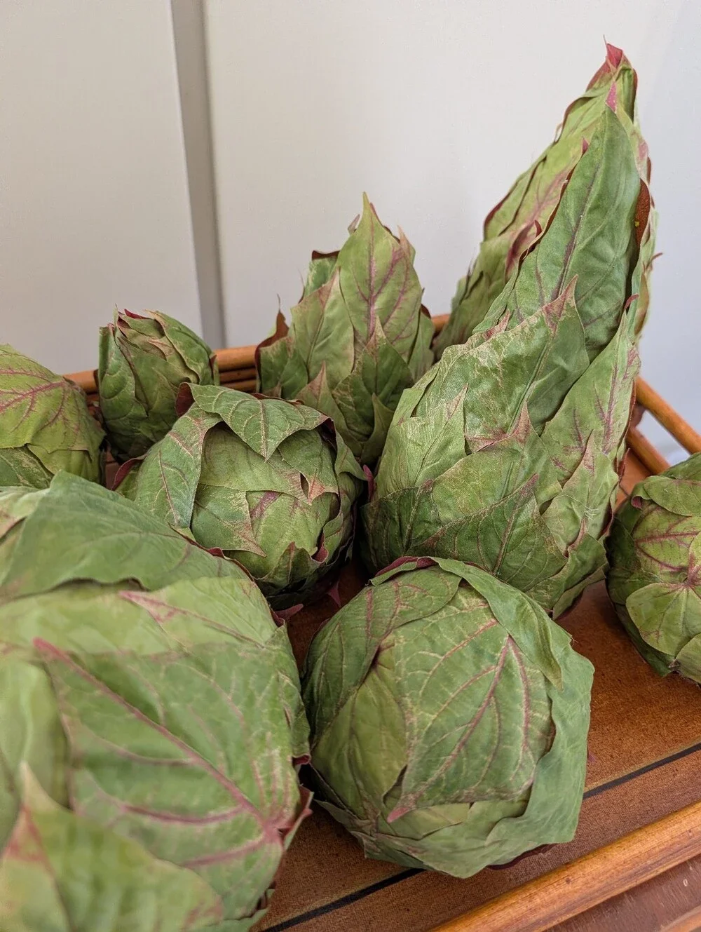 DECORATIVE LEAF BALLS fake lettuce